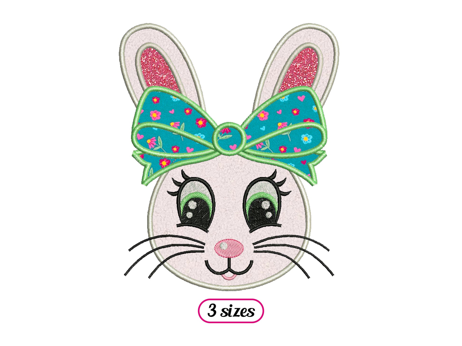 Easter Bunny Face Applique