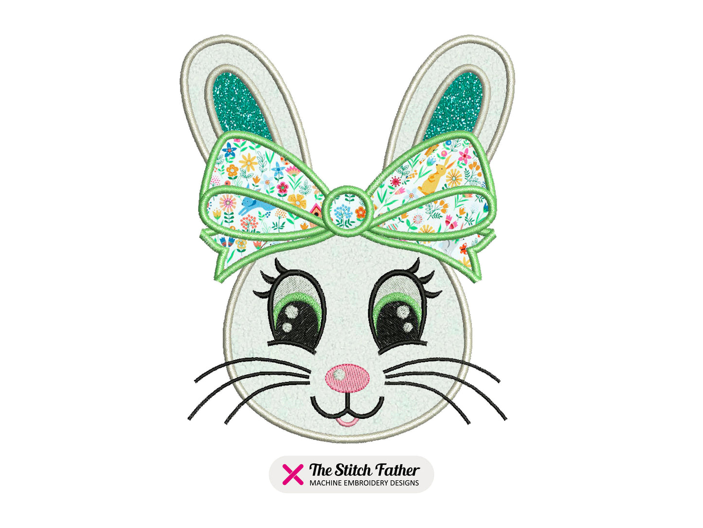 Easter Bunny Face Applique