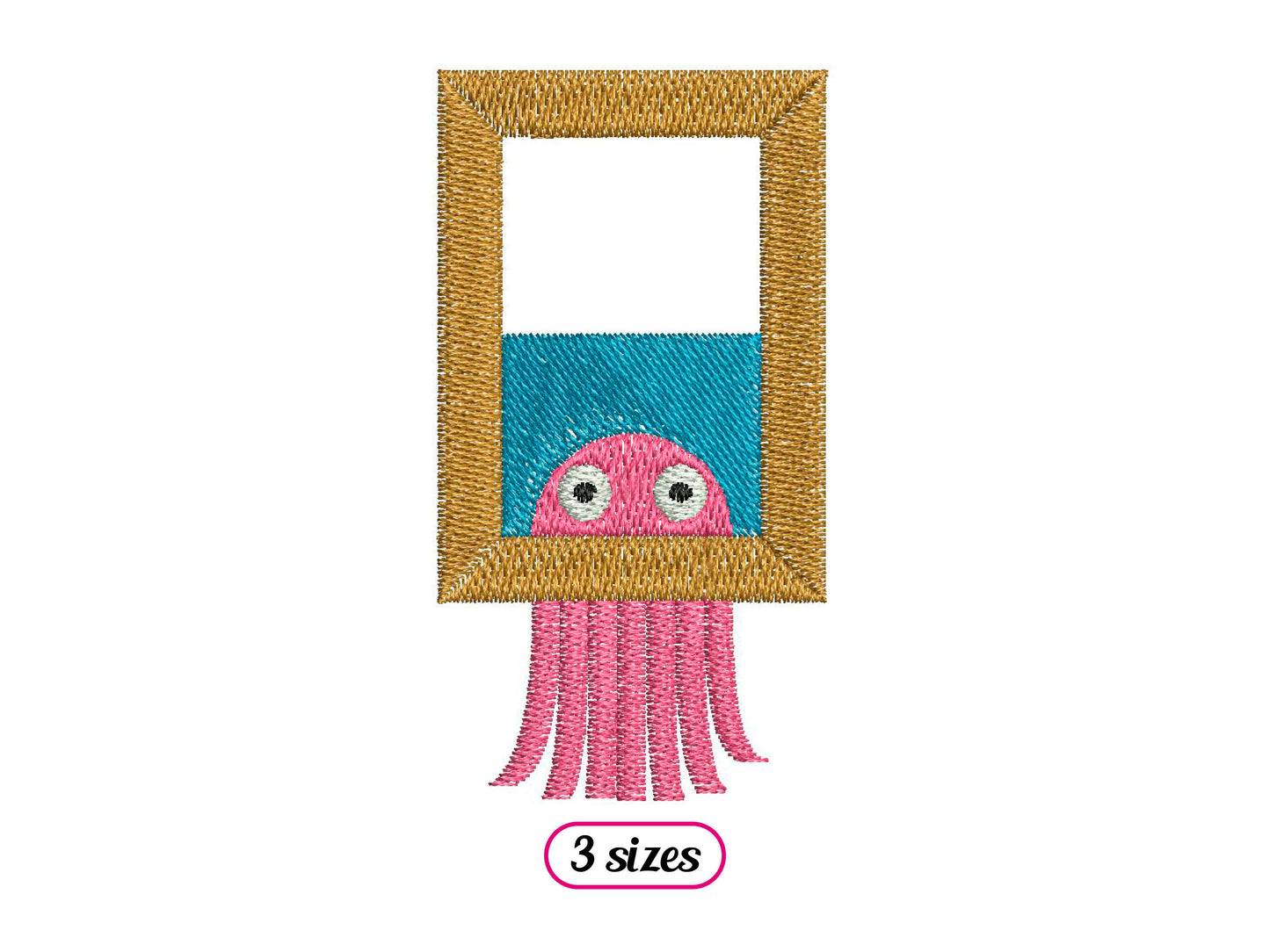 Framed Octopus Banksy Style