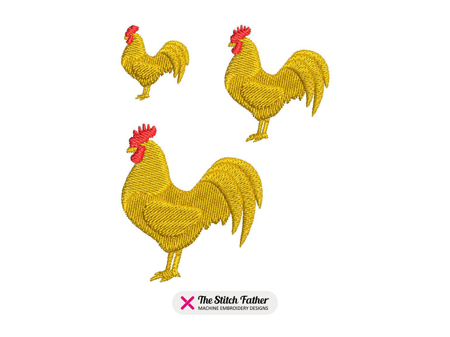 Mini Rooster Silhouette