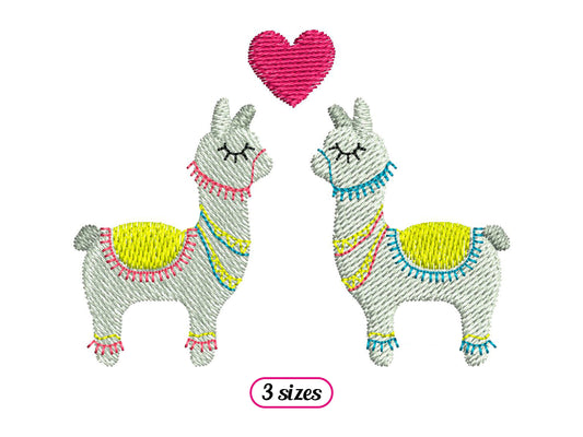 Llamas Couple in Love