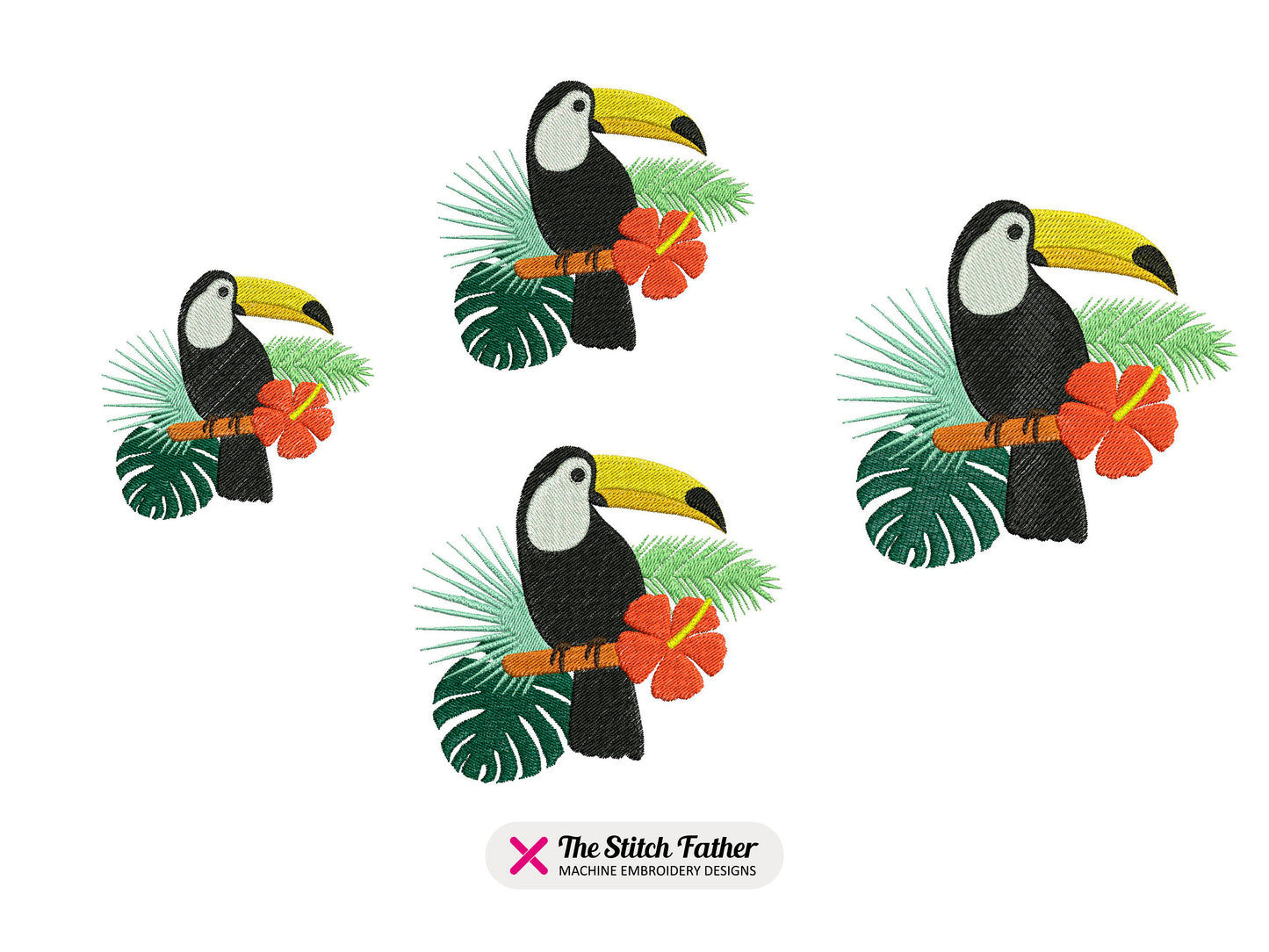 Toucan with Tropical Plants