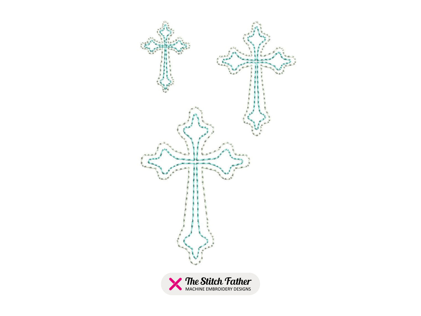 Mini Christian Cross Outline