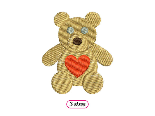 Mini Teddy Bear Heart