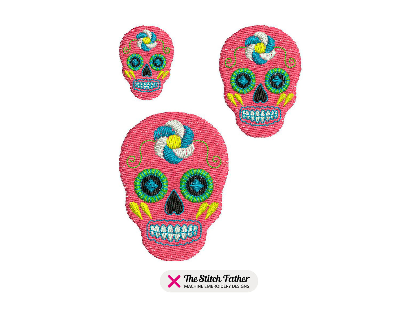 Mini Sugar Skull with Flower