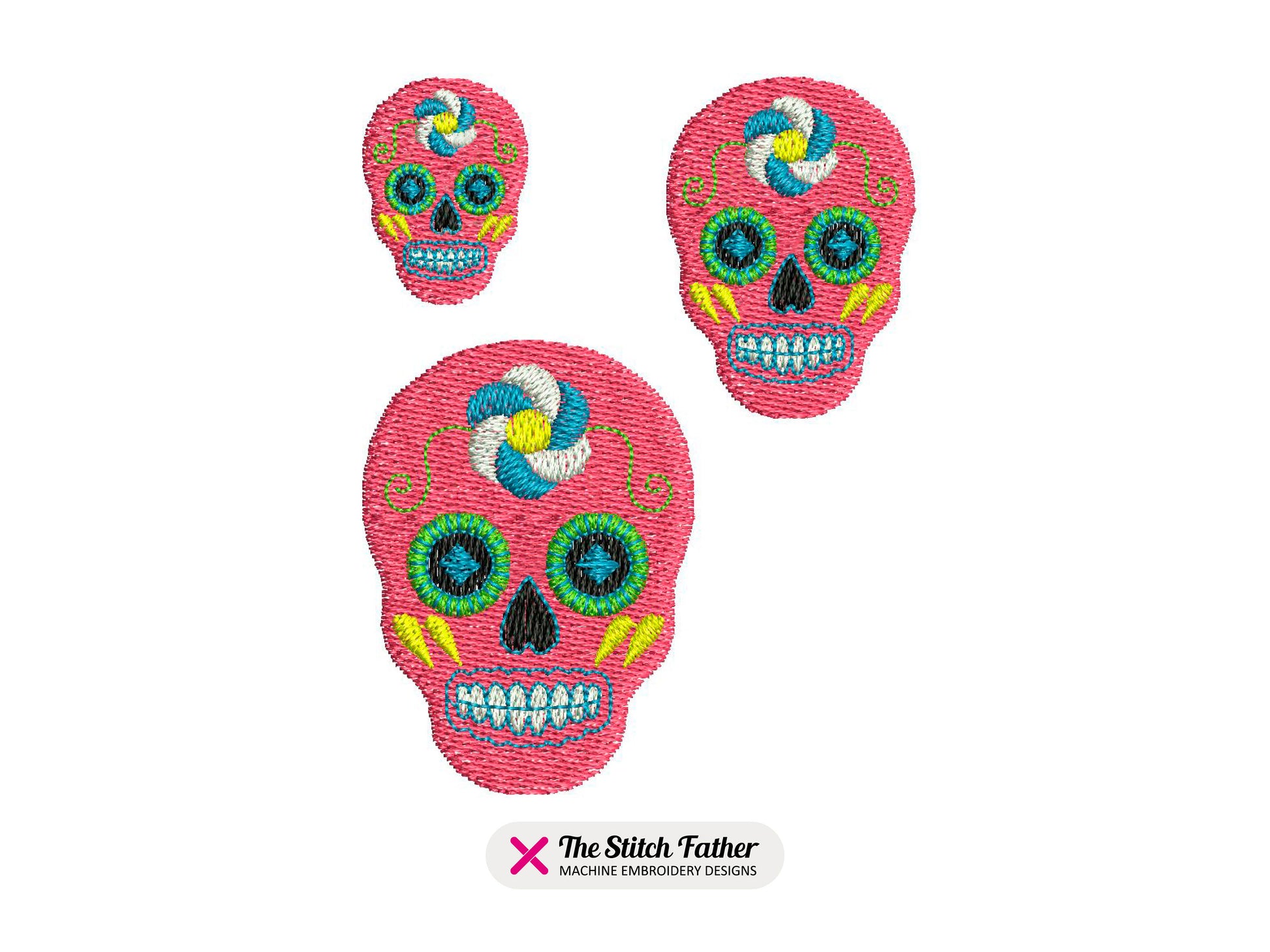 Mini Sugar Skull with Flower