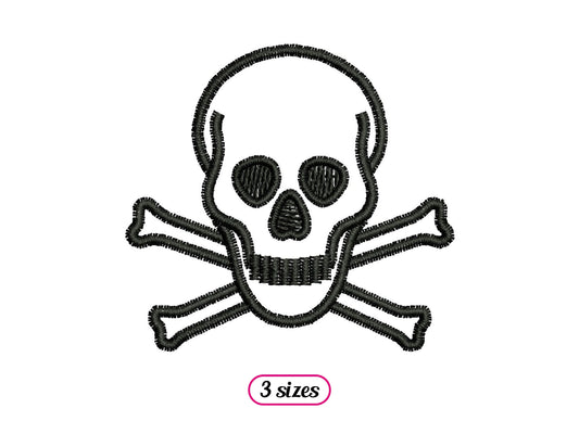 Mini Skull Crossbones Outline