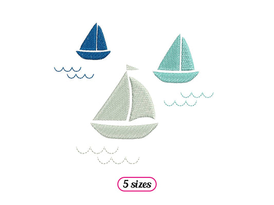 Sailboats with Waves