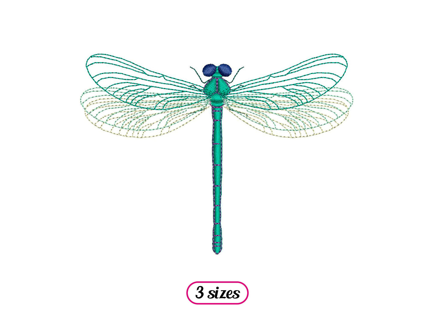 Realistic Dragonfly Top View