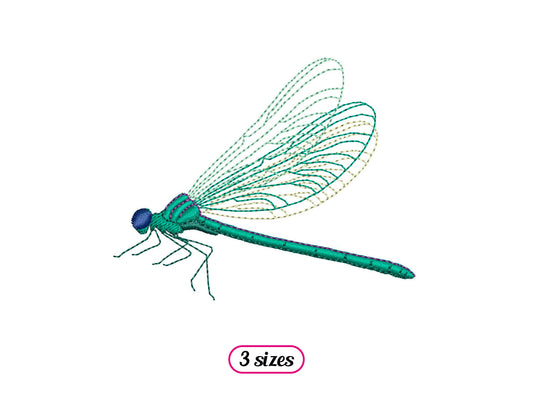 Realistic Dragonfly Side View
