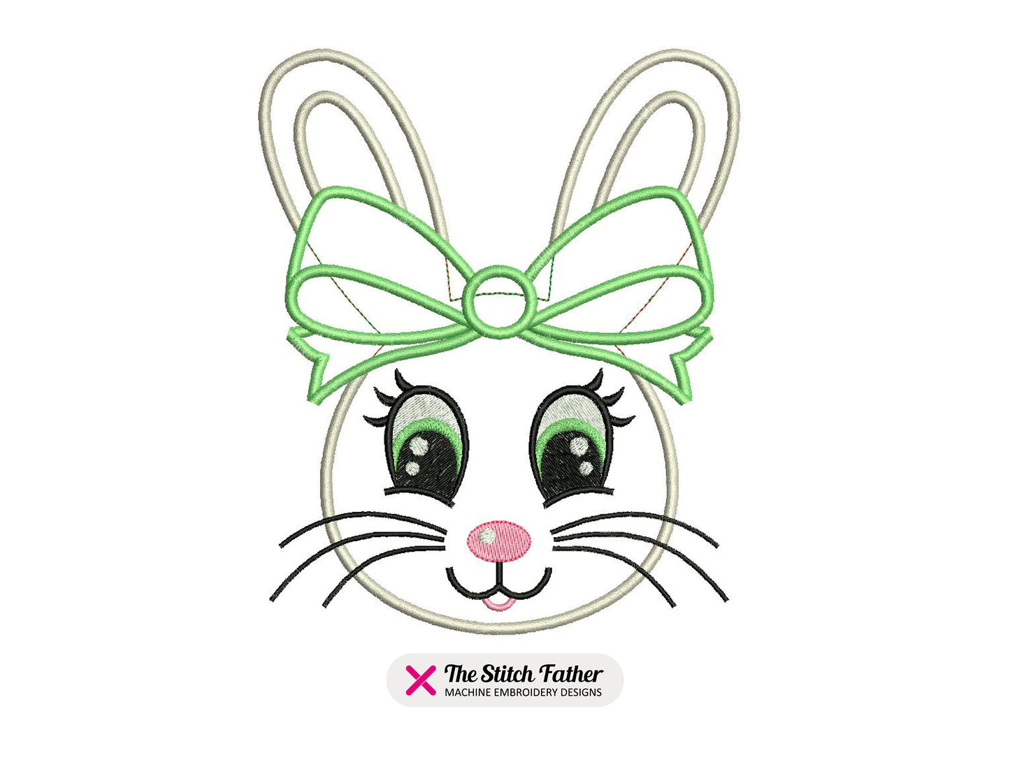 Easter Bunny Face Applique