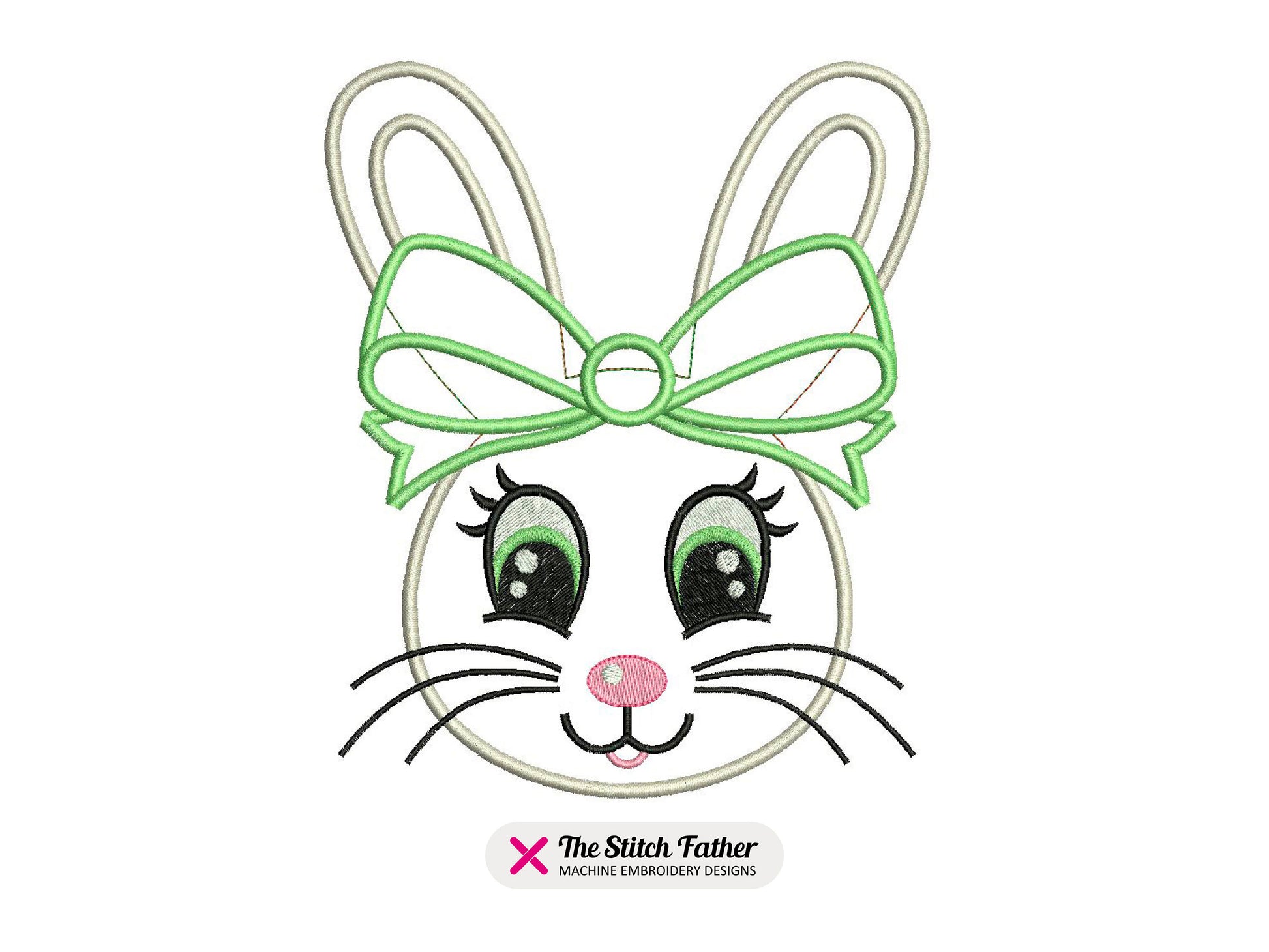 Easter Bunny Face Applique