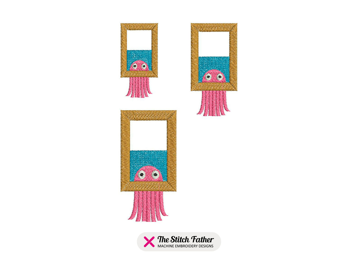 Framed Octopus Banksy Style