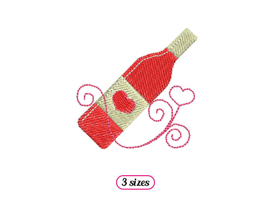 Mini Wine Bottle with Heart