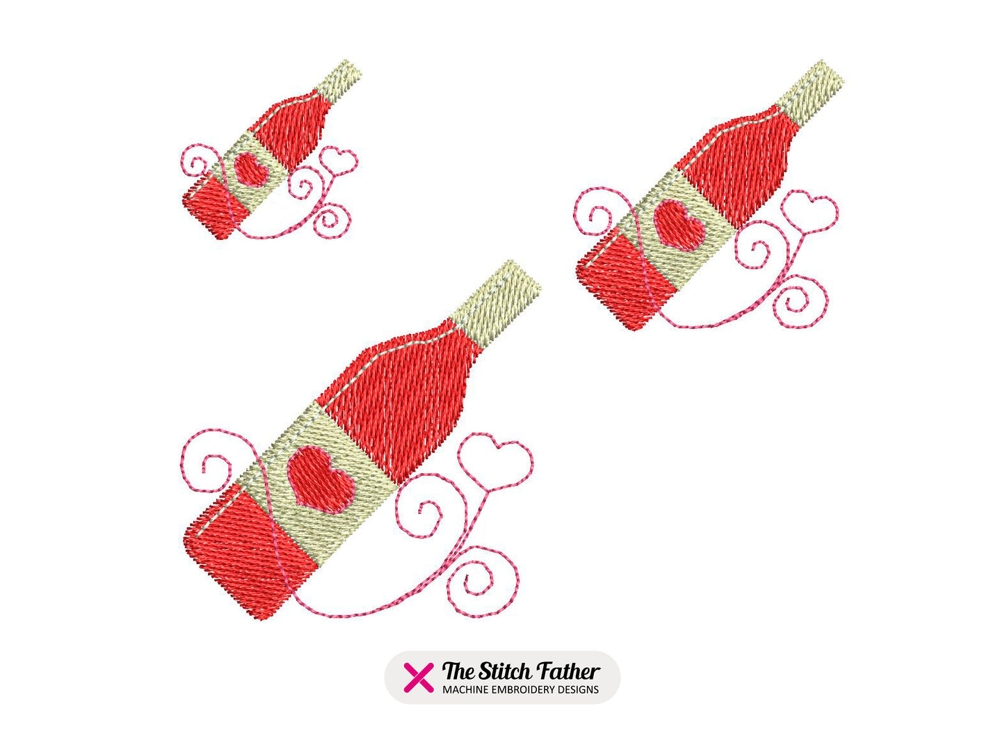 Mini Wine Bottle with Heart