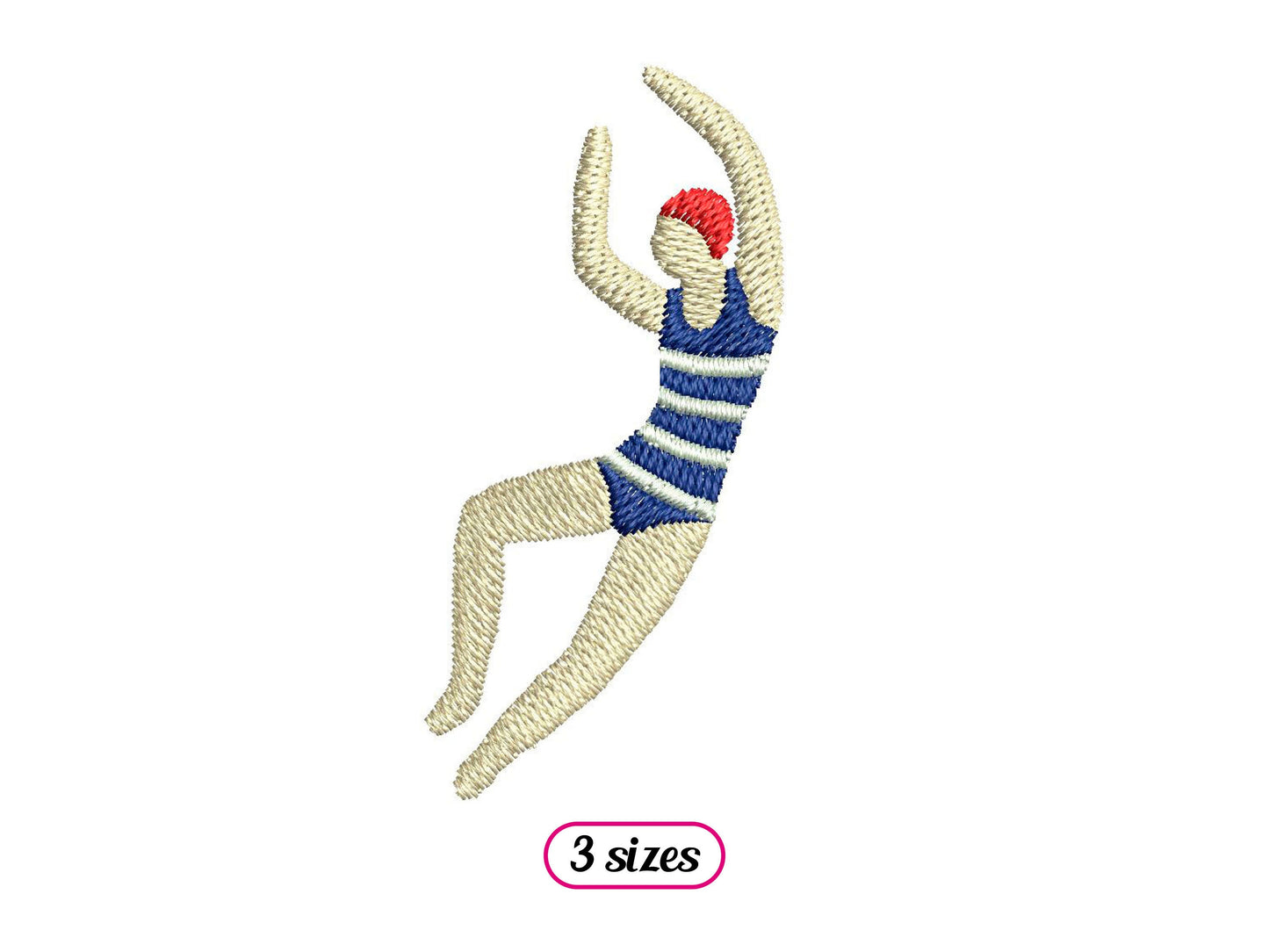 Vintage Swimmer Girl Side View