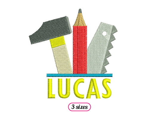 Hammer, Pencil and Saw Woodworker Pocket