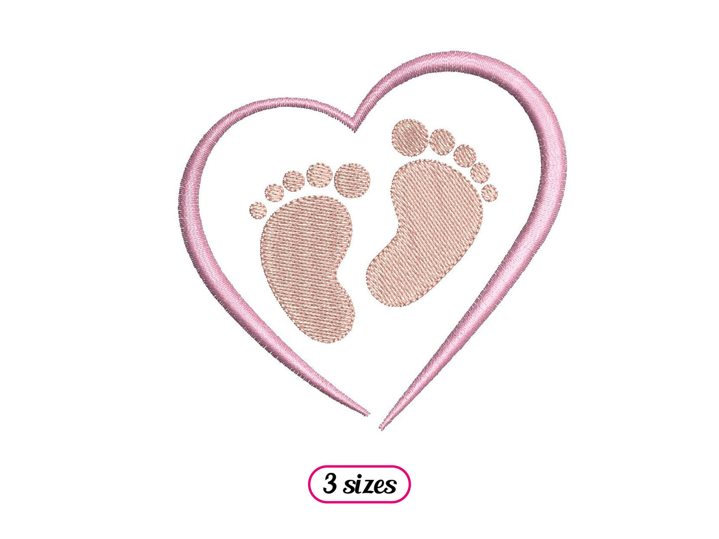 Mini Baby Feet Heart Frame