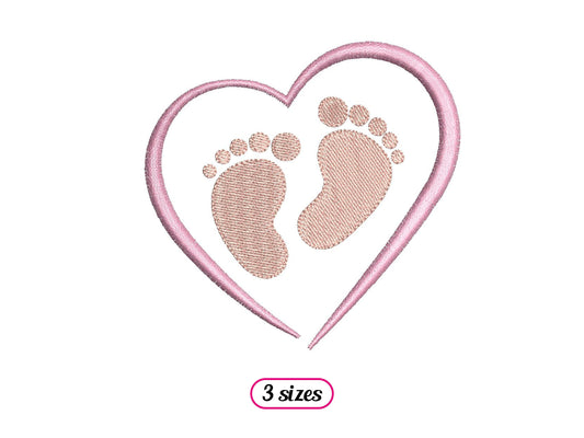 Mini Baby Feet Heart Frame