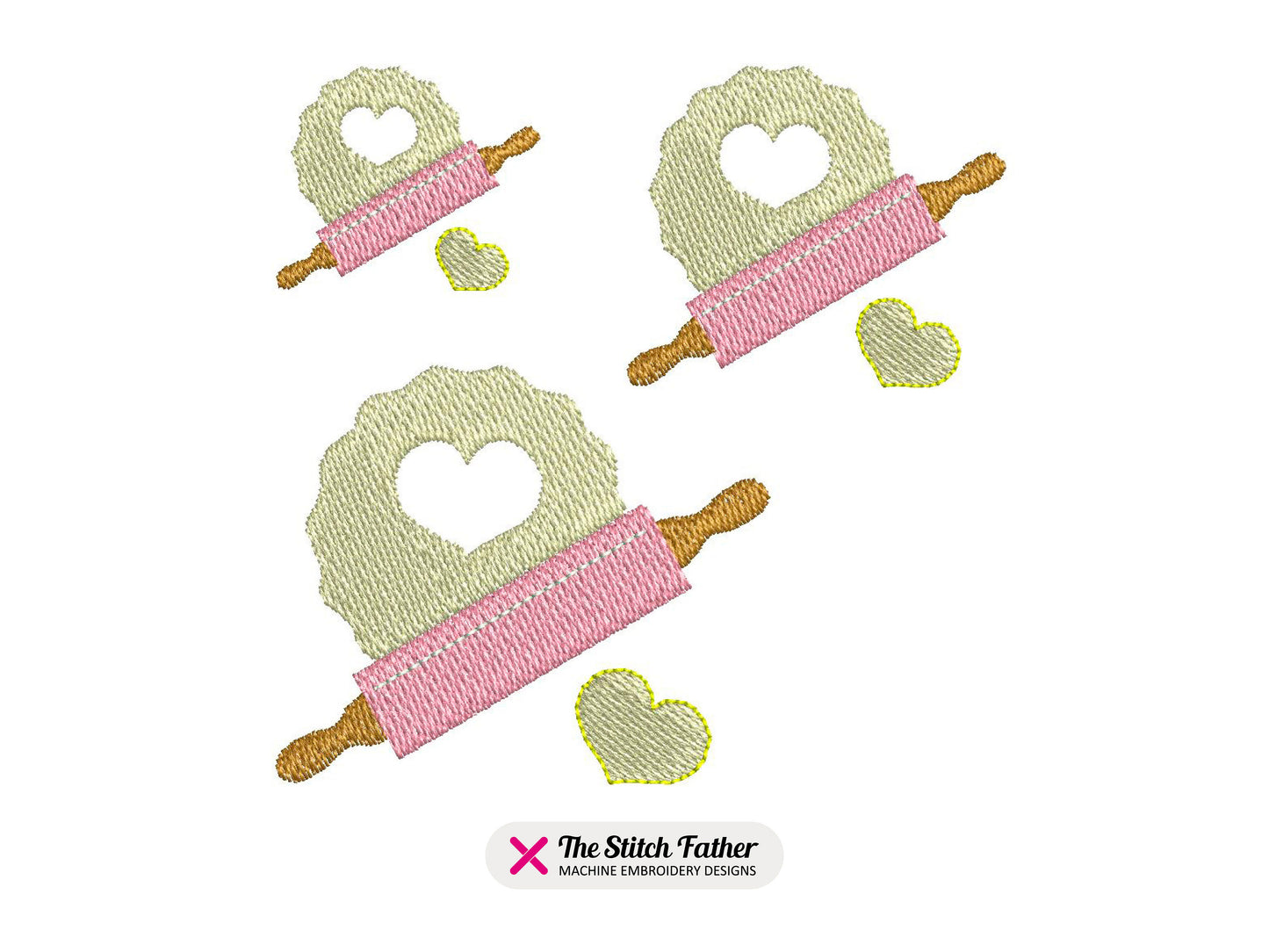 Mini Rolling Pin with Heart Biscuit