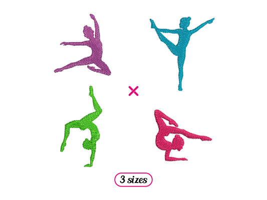 Mini Gymnasts Silhouettes Set