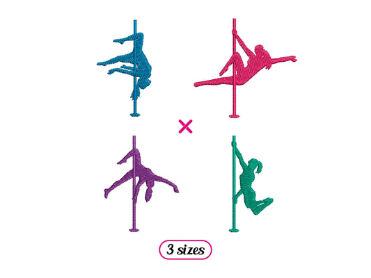 Mini Pole Dance Silhouettes Set