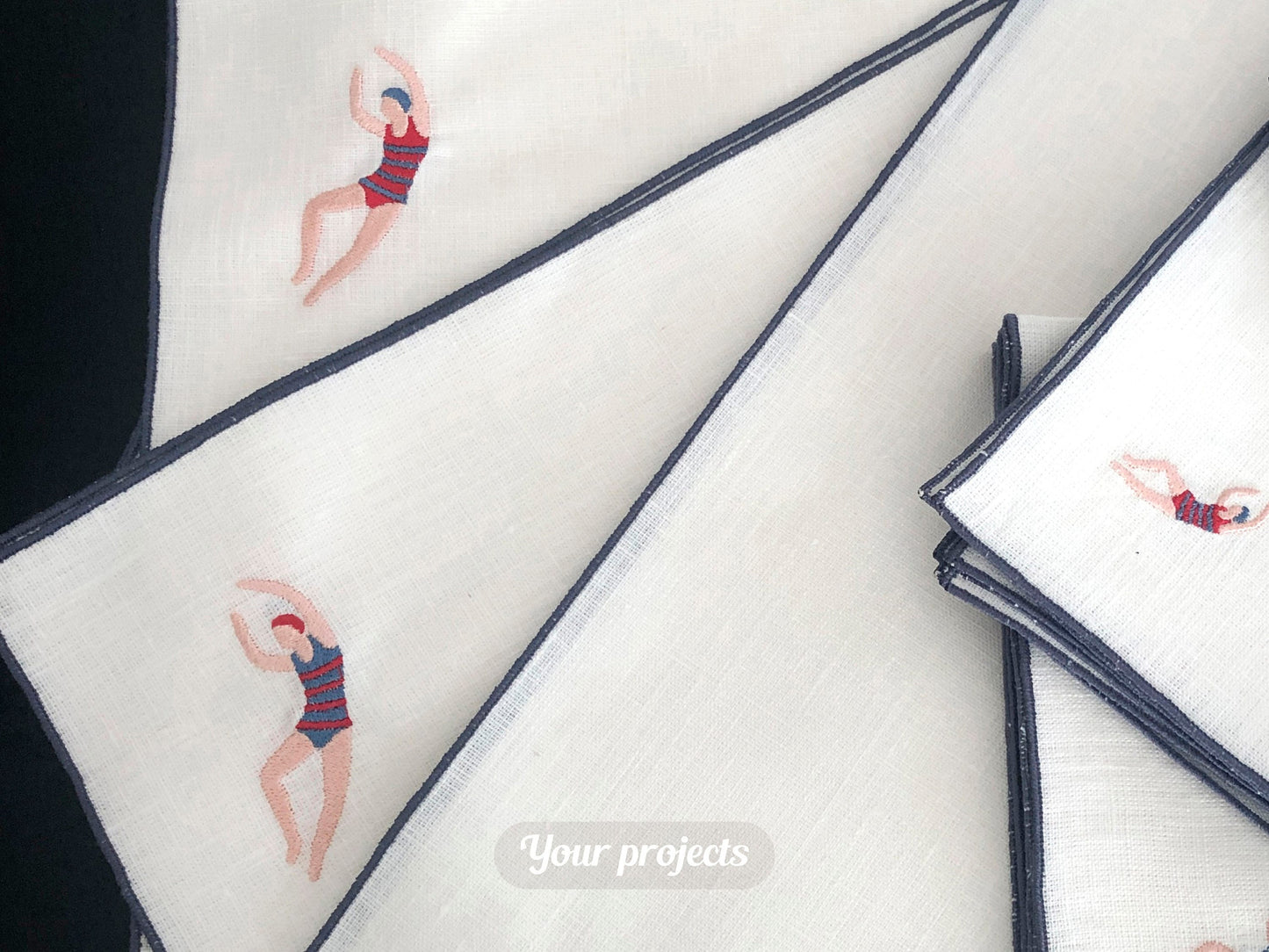 Vintage Swimmer Girl Side View