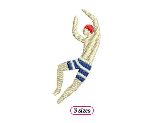 Retro Male Swimmer Profile