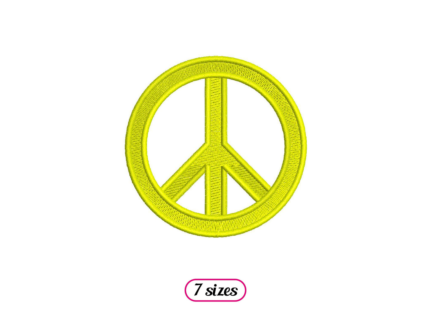 Mini Peace Symbol Fill Stitch