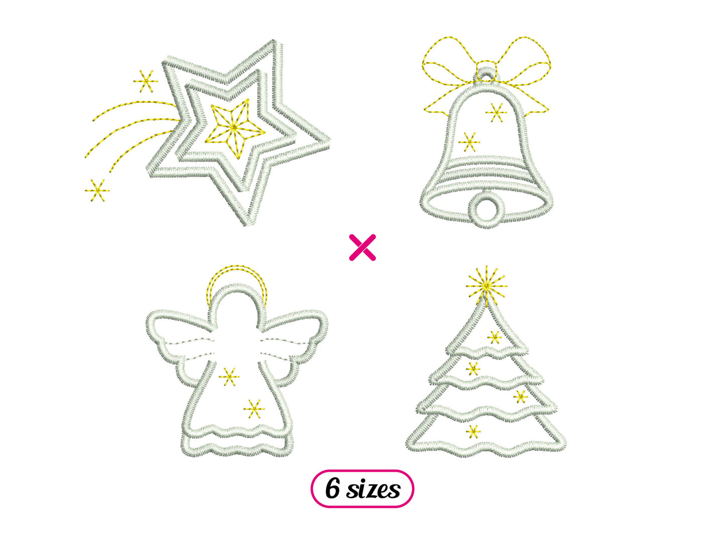 Christmas Patterns Satin Outline Set