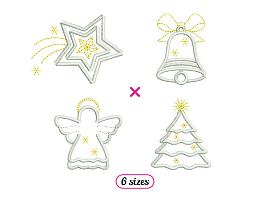 Christmas Patterns Satin Outline Set
