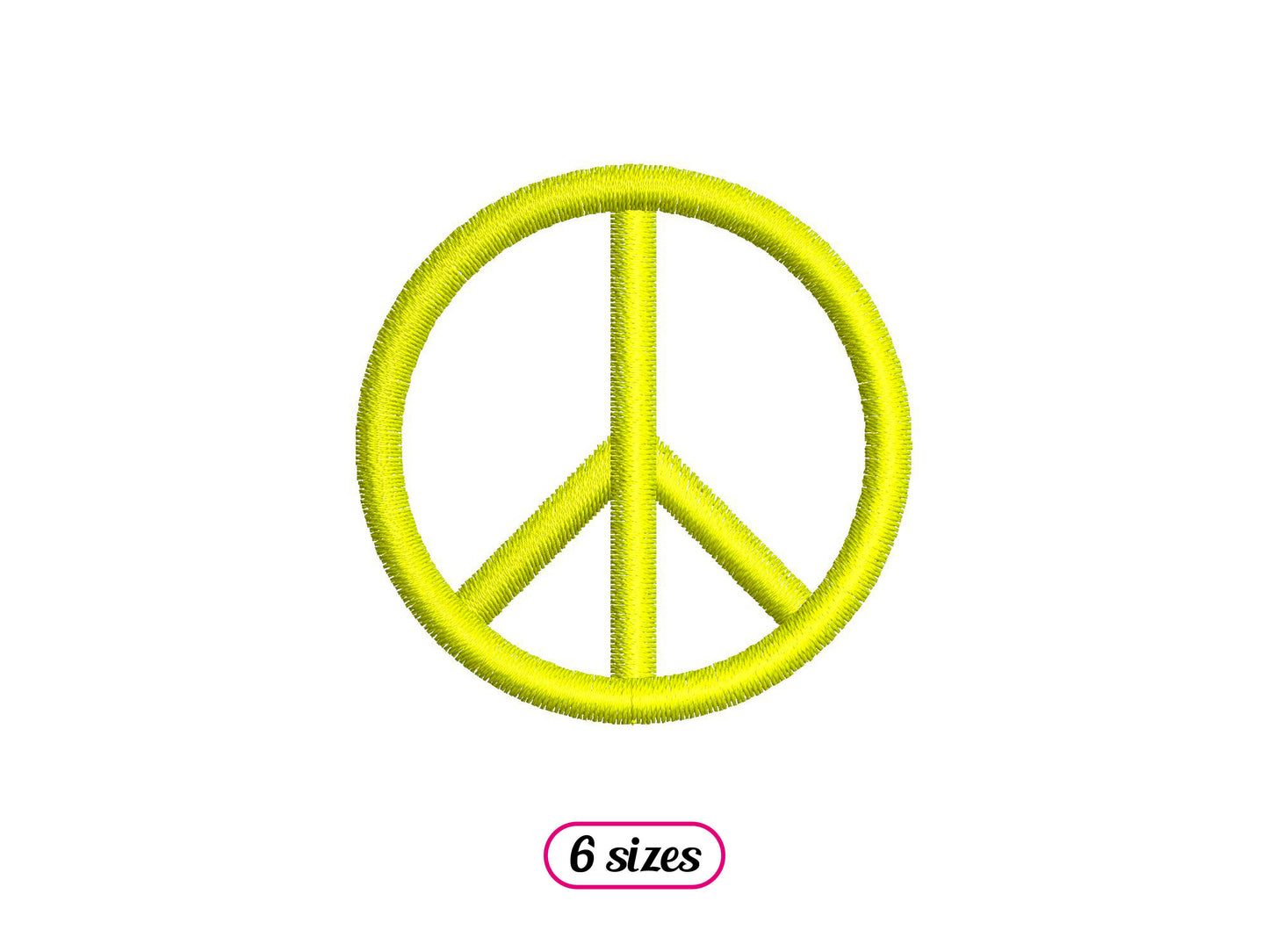 Mini Peace Line Symbol Satin