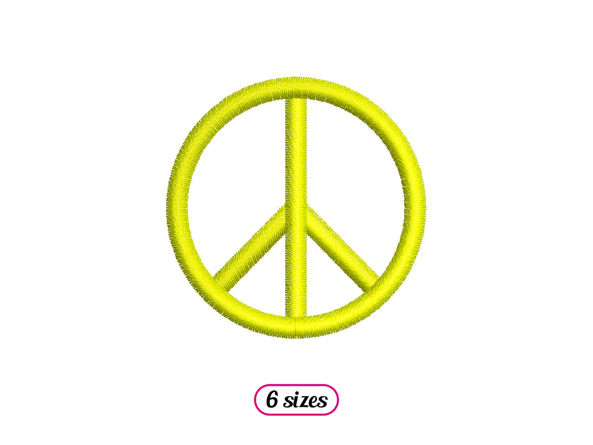 Mini Peace Line Symbol Satin