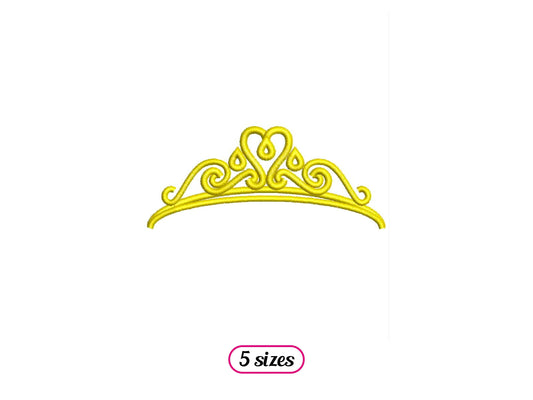 Princess Tiara – Crown Outline Embroidery – Princess Tiara ballet embroidery - INSTANT DOWNLOAD embroidery file - 5 sizes