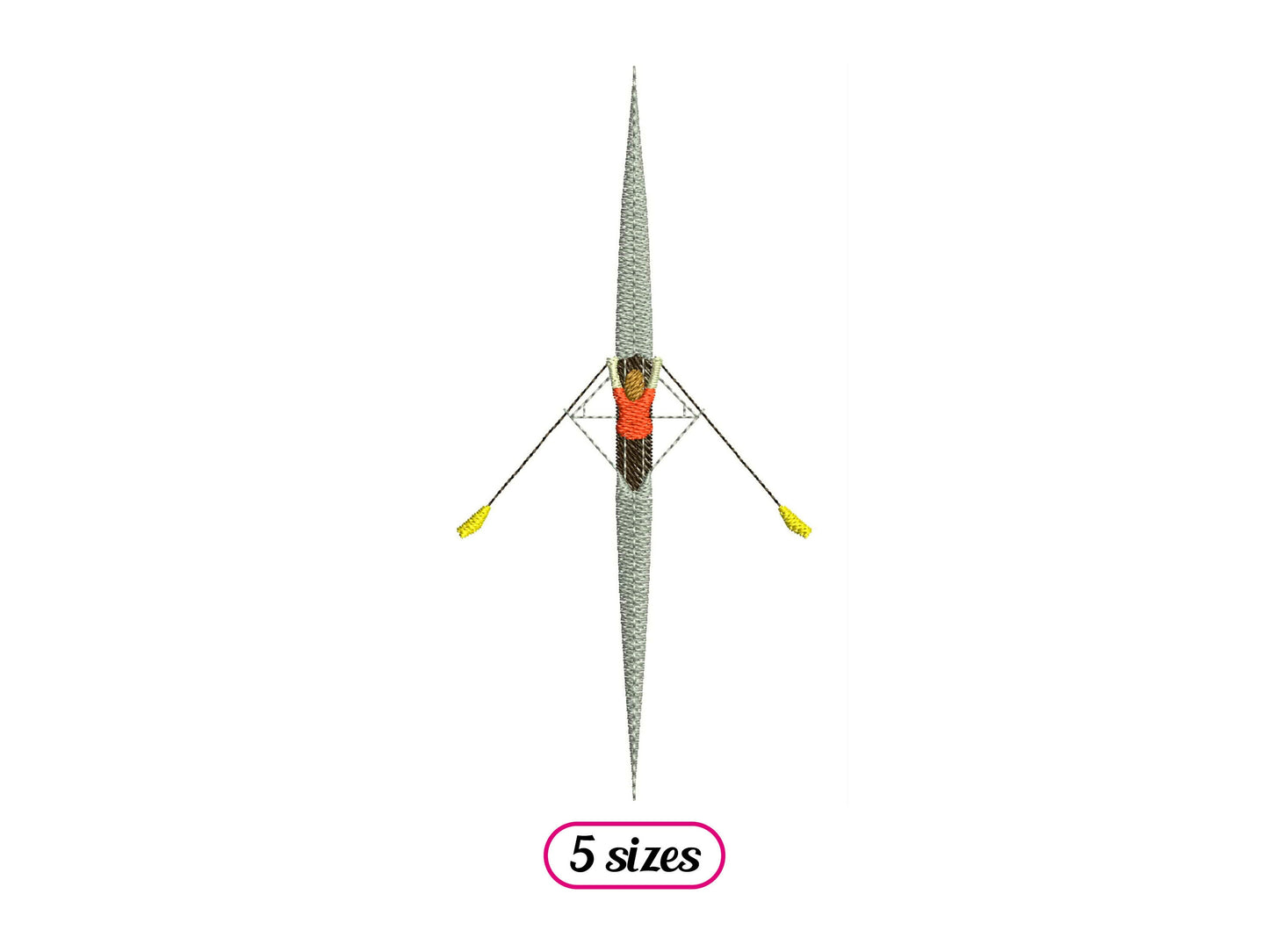 Solo Rower Top View Machine Embroidery design - 5 sizes - INSTANT DOWNLOAD