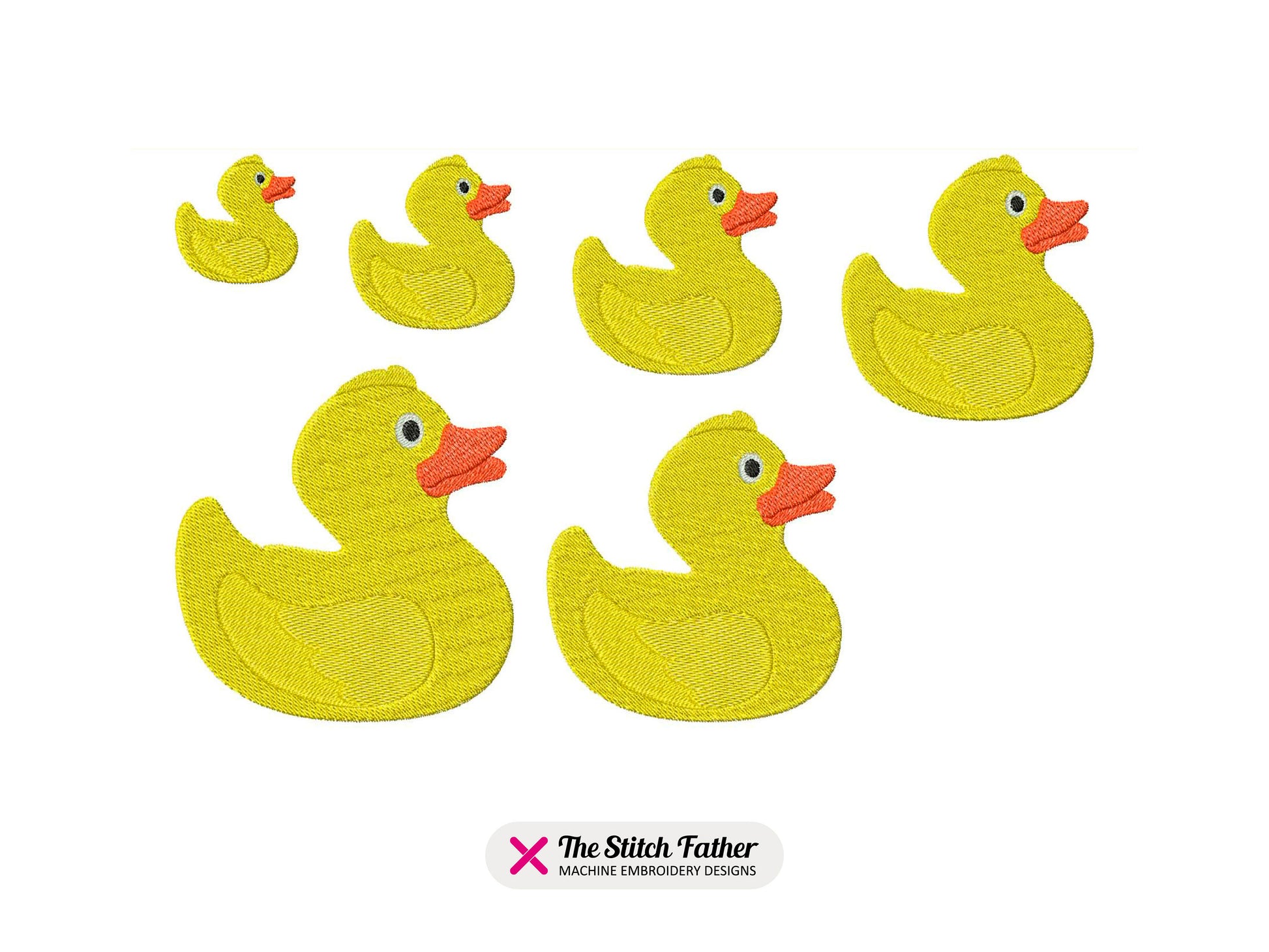 Rubber Duck Machine Embroidery design - 6 sizes - INSTANT DOWNLOAD