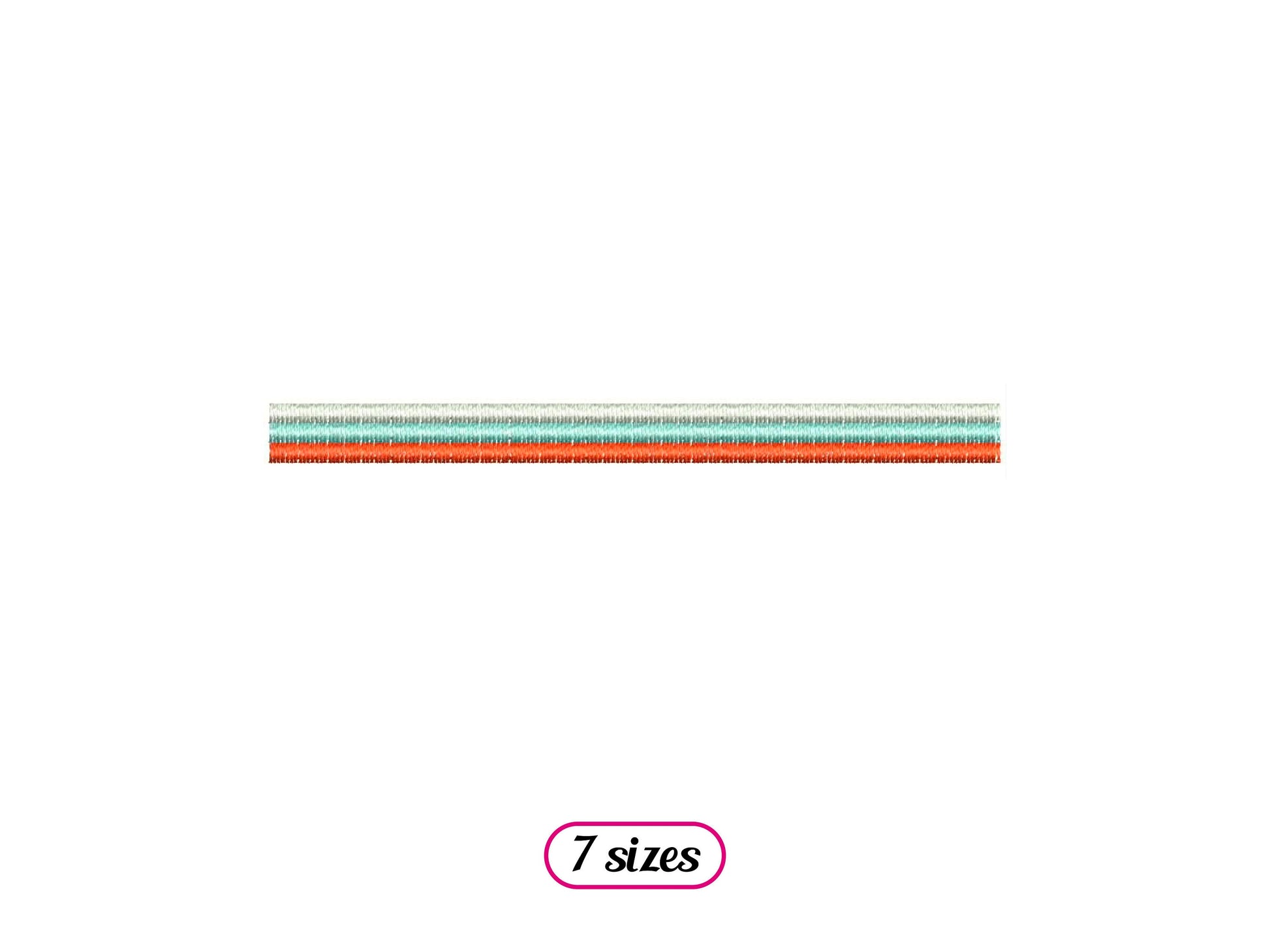 Tricolor Stripe Divider Machine Embroidery design - 7 sizes - INSTANT DOWNLOAD