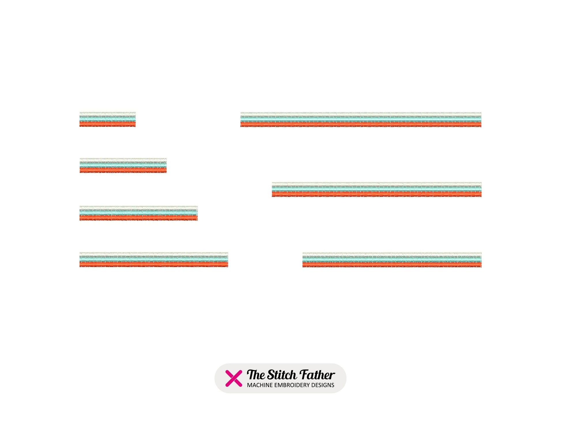 Tricolor Stripe Divider Machine Embroidery design - 7 sizes - INSTANT DOWNLOAD