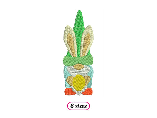 Easter Gnome Silhouette Machine Embroidery design - 6 sizes - INSTANT DOWNLOAD