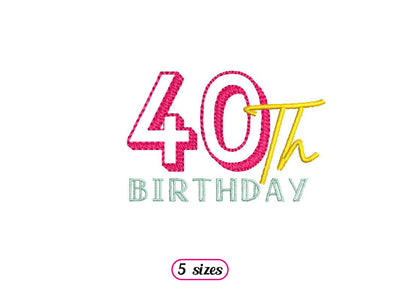 40th Birthday Logo