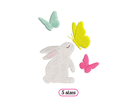 Häschen mit Schmetterlingen