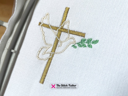 Christian Cross with Dove