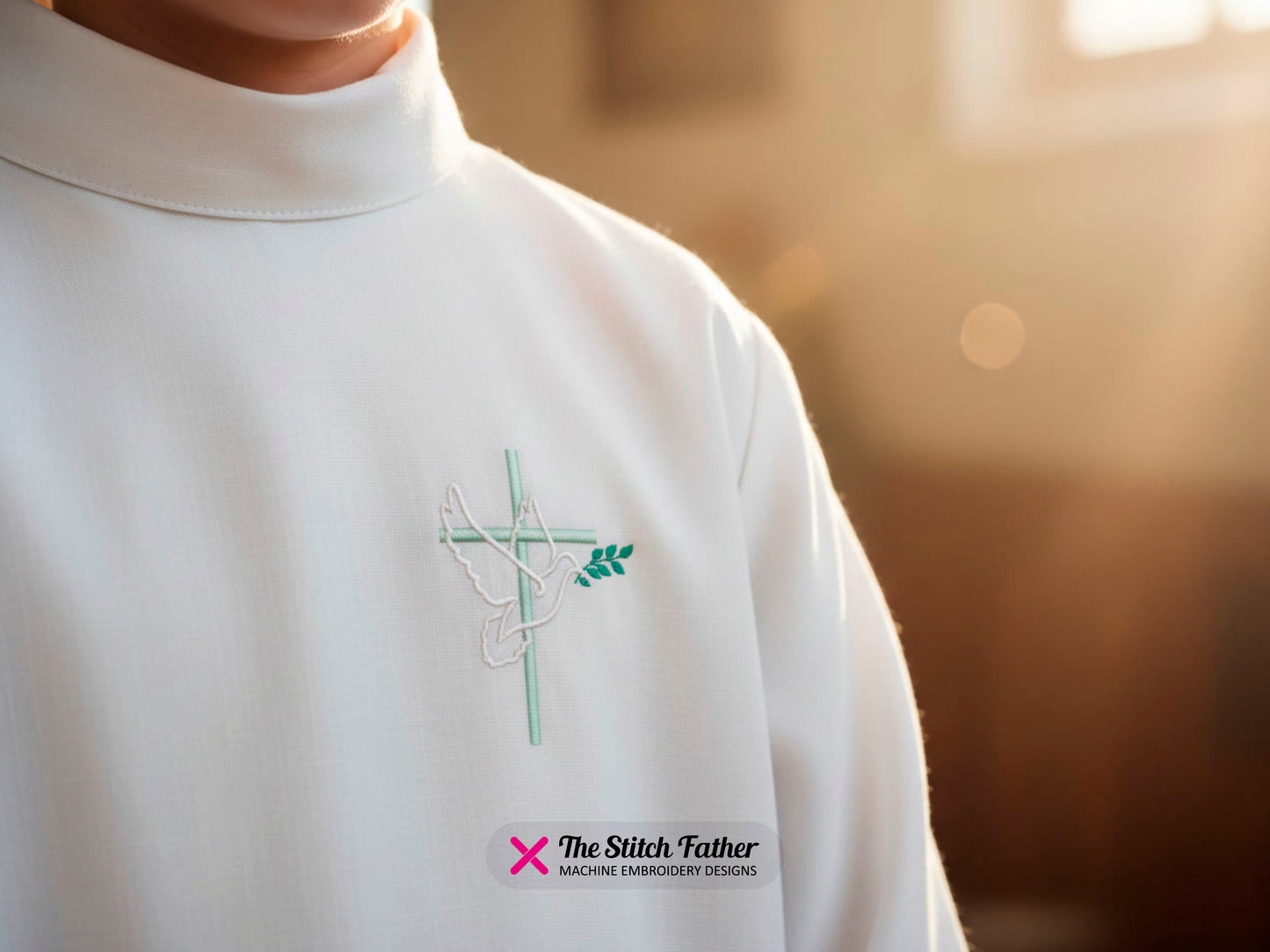 Christian Cross with Dove