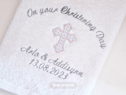 Christian Cross Flower Lace 5x7