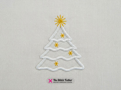 Weihnachtsbaum im linearen Stil