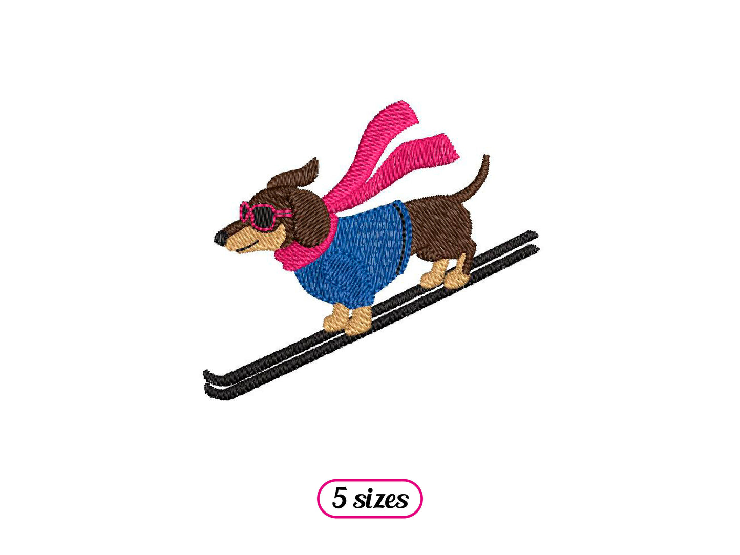 Dachshund Skier