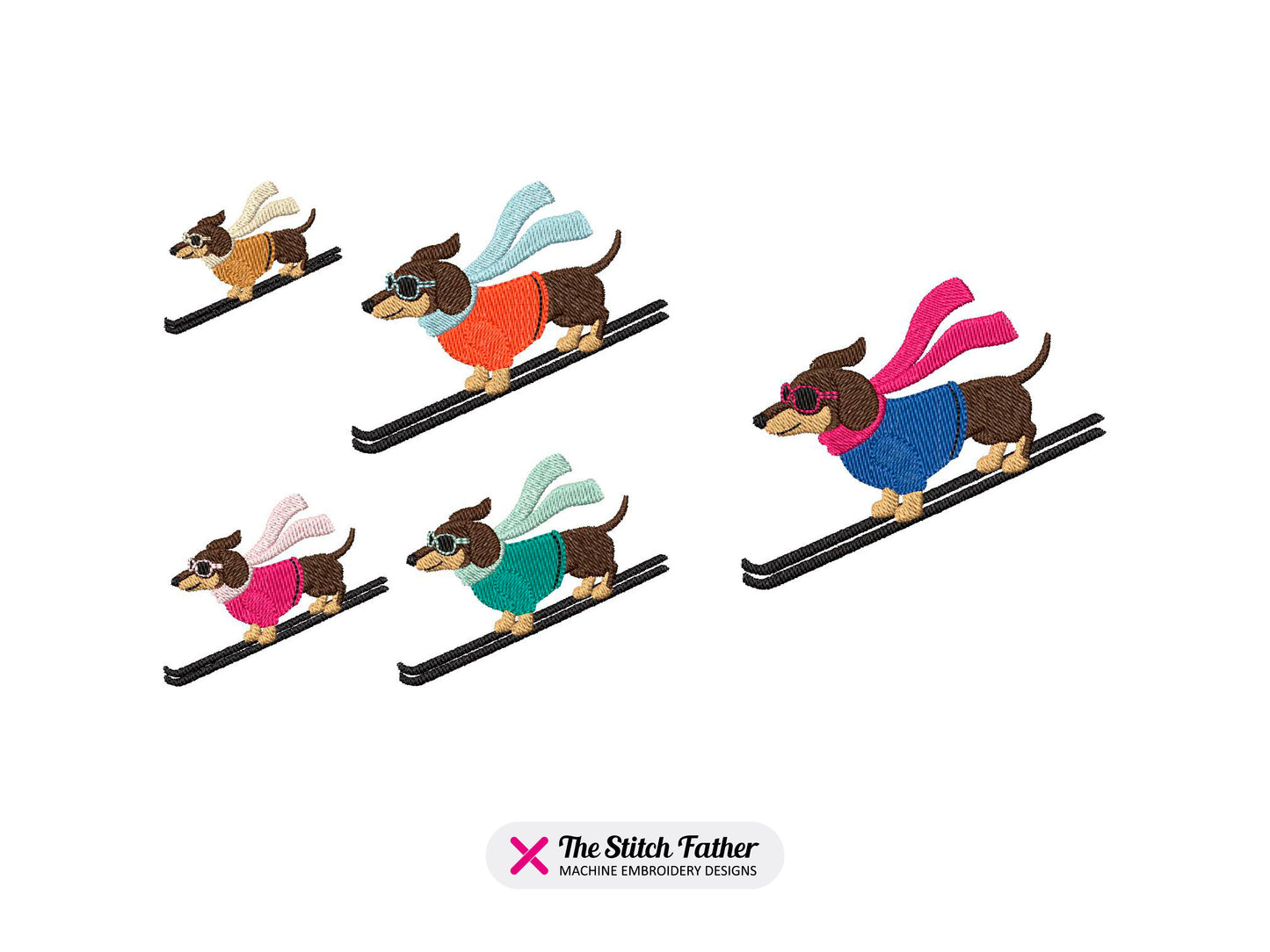 Dachshund Skier