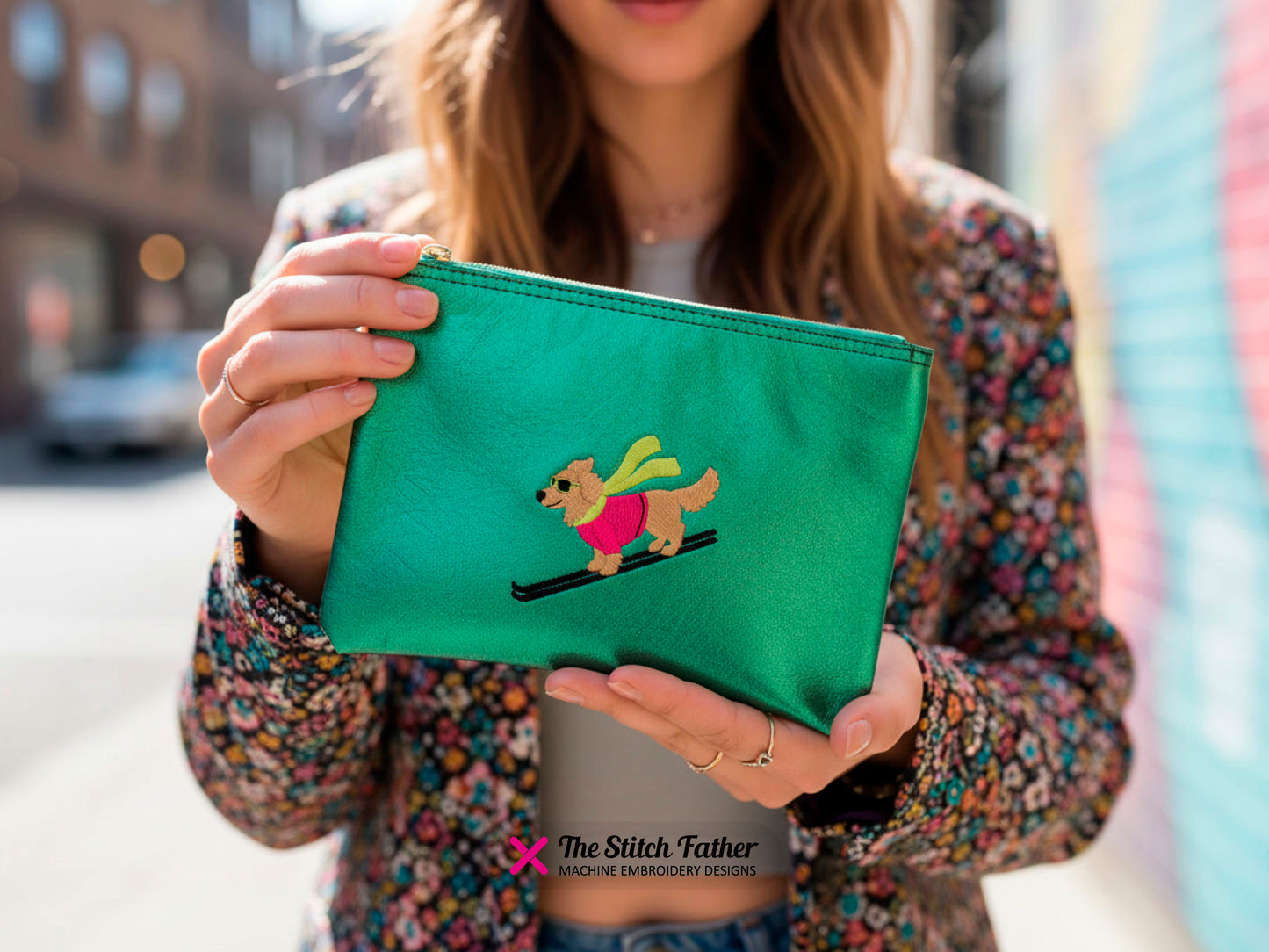 Golden Retriever Skifahrer