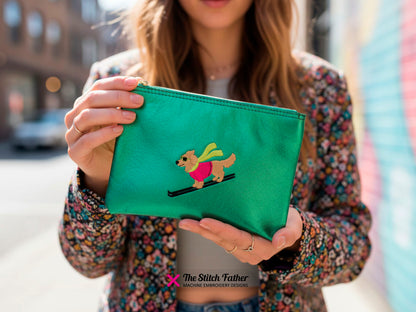 Golden Retriever Skifahrer