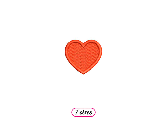 Heart with Satin Stitch Outline